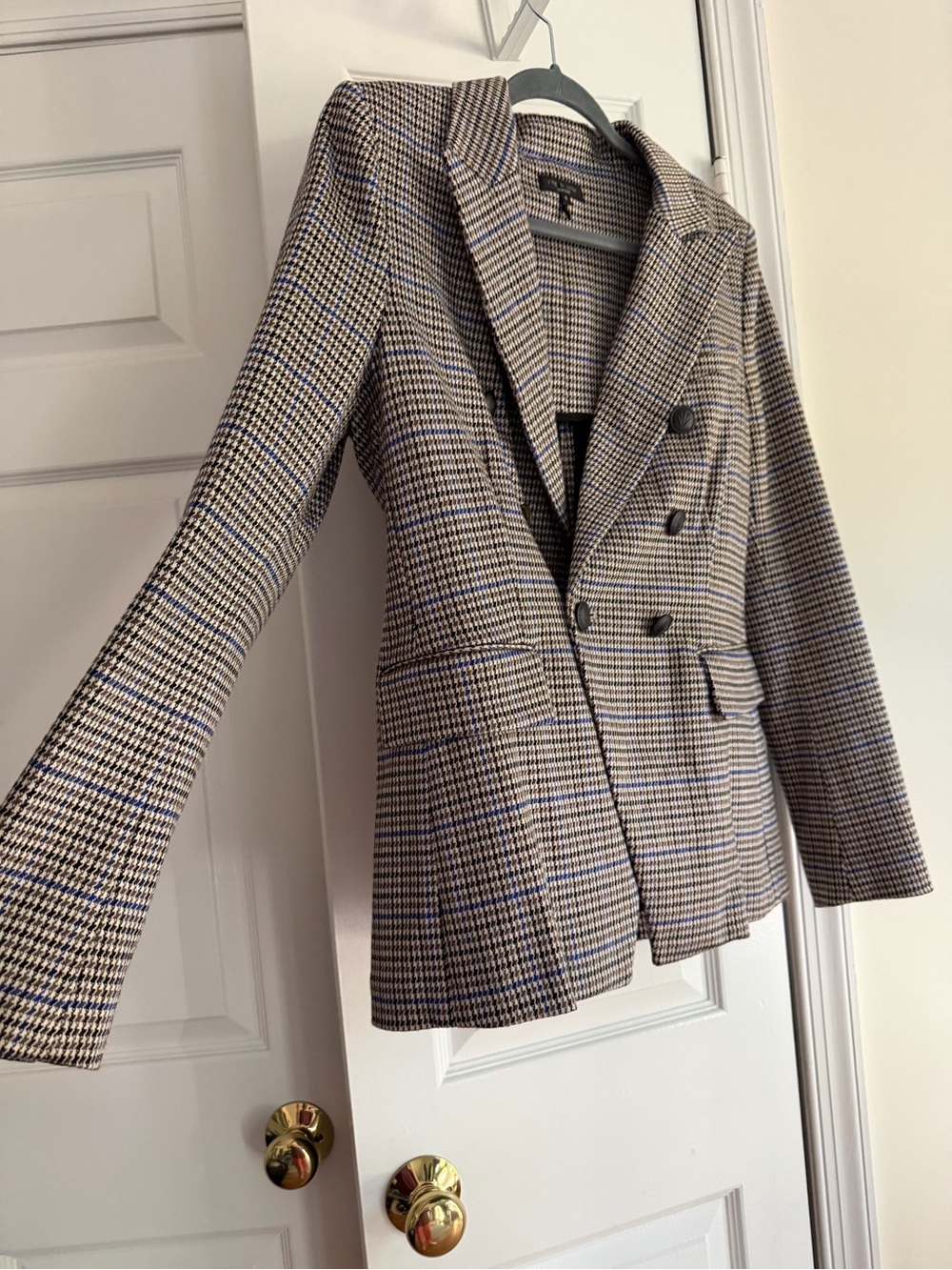 Rag & Bone Preston Blazer Houndstooth Plaid Double Breasted Size 8 - Picture 7 of 15
